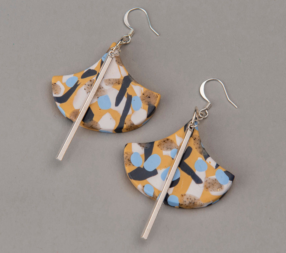 earrings made with sculpey jewelry mold