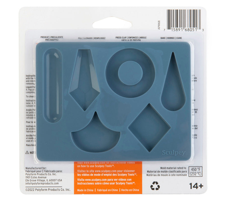 Sculpey Tools™ Oven-Safe Molds: Geometric Jewelry Mold