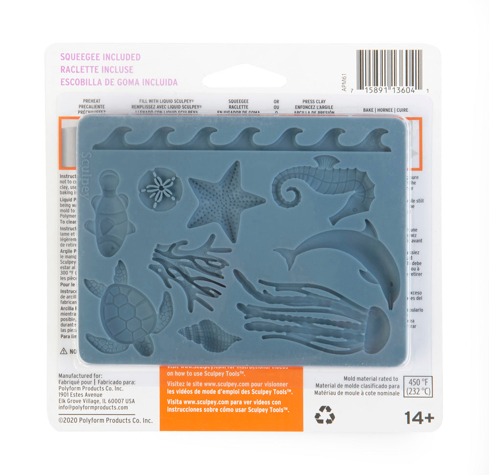 Sculpey Tools™ Oven-Safe Molds:  Sea Life