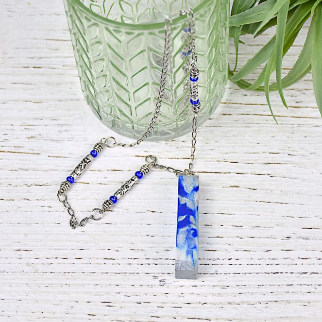 Liquid Sculpey® Splash of Blue Molded Pendant