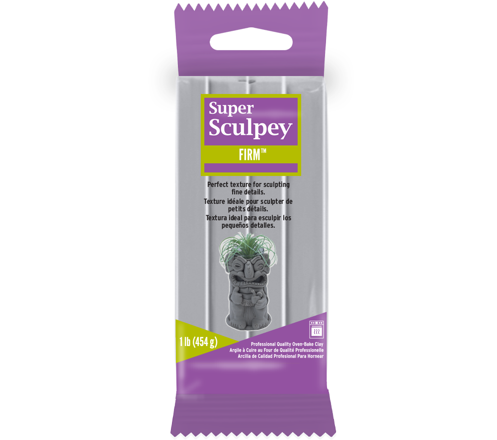 Super Sculpey Firm Oven-Bake Clay 1 lb Gray