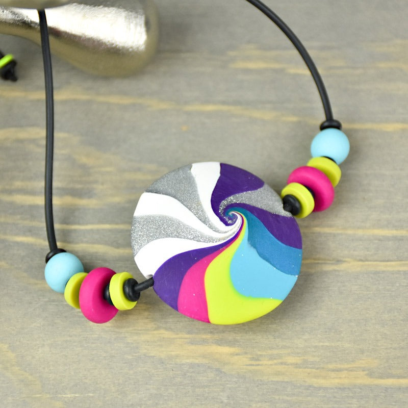 Sculpey Premo™ Swirling Rainbow Pendant