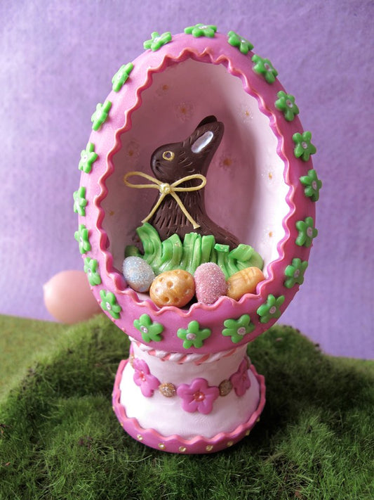 Sculpey Premo™ Chocolate Bunny Egg Diorama