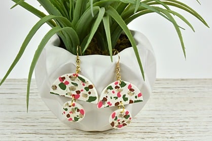 Premo Sculpey® Faux Terrazzo Earrings