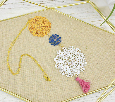 Liquid Sculpey® Three Mandalas Necklace