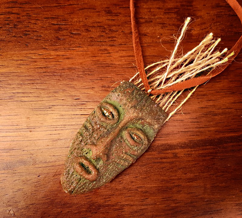 premo! Translucent Faux Wood Tiki Pendant