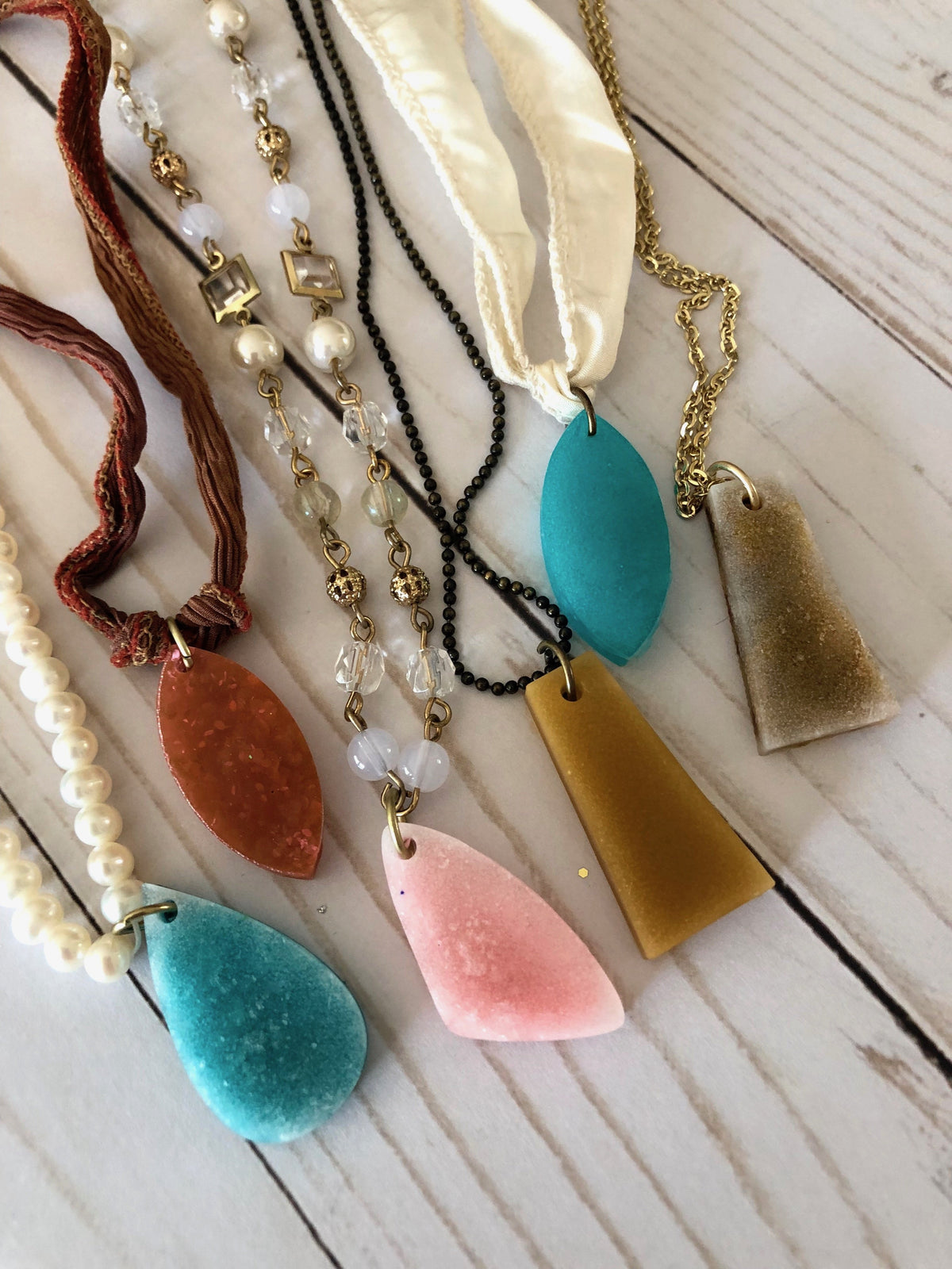 Translucent Liquid Sculpey Alcohol Ink BOHO Pendants